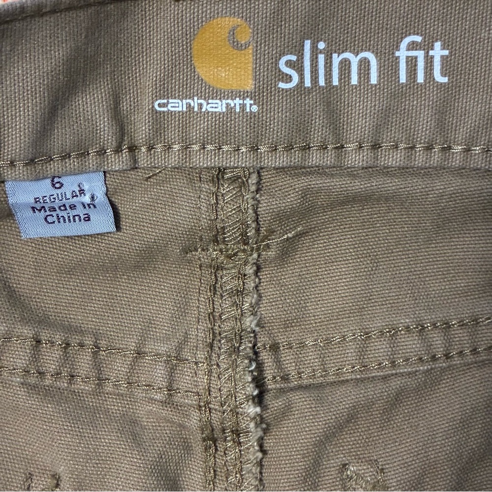 CARHARTT Women's Slim Fit Canvas Carpenter Pants Size 6 - Picture 3 of 7
